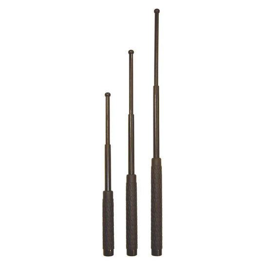 Expandable Baton with Rubber Handle and Sheath